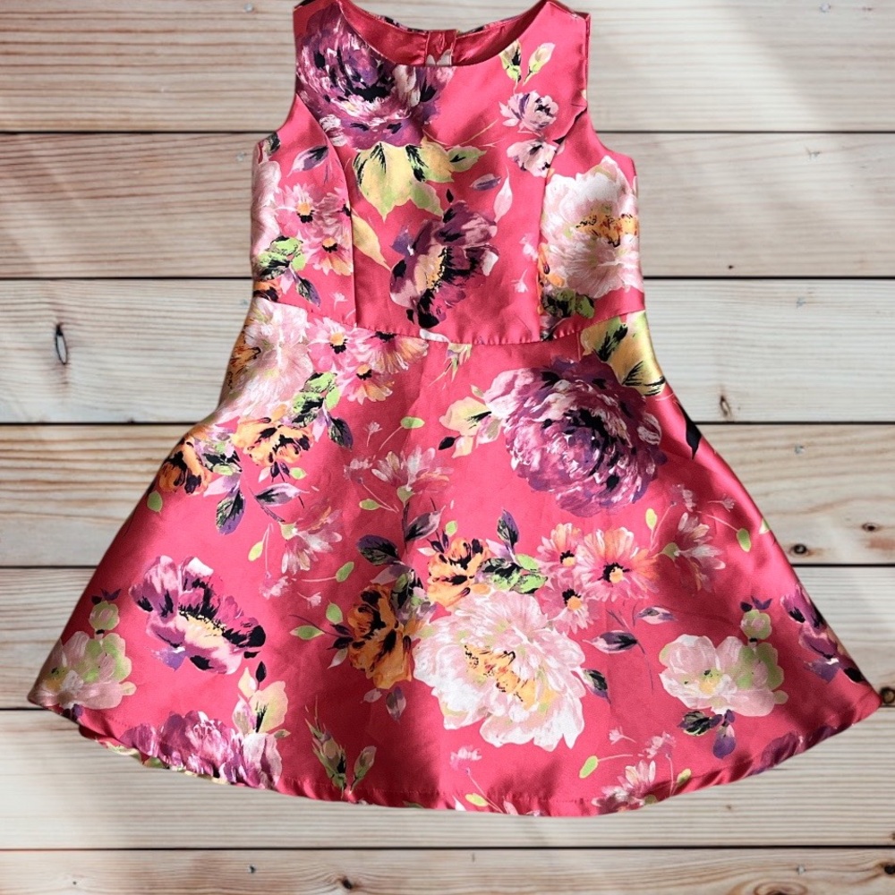 The Children’s Place Girl’s Dress Pink Floral Flower Size 6 Spring